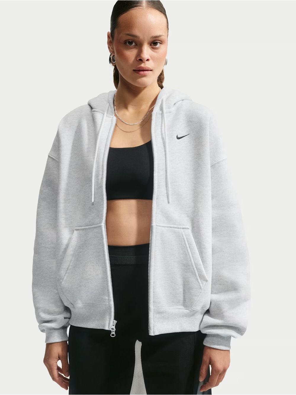 Nike Studio Fleece Oversized Full-Zip Hoodie
